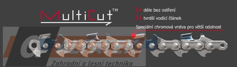 OREGON Pilový řetěz MultiCut 3/8” 1,5mm - 80 článků (M73LPX080E)