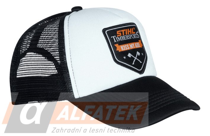 STIHL Kšiltovka Trucker "Kiss My Axe", černobílá (04640210050)