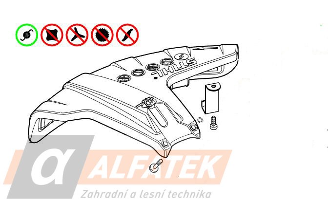 STIHL Ochranný kryt pro strunové hlavy a Polycut (41477108100)