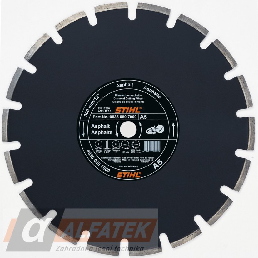 Diamantový rozbrušovací kotouč do rozbrušovací pily STIHL D 300 (8350807020) ALFATEK s.r.o. Diamantový rozbrušovací kotouč do rozbrušovací pily STIHL D 300 (8350807020) ALFATEK s.r.o.