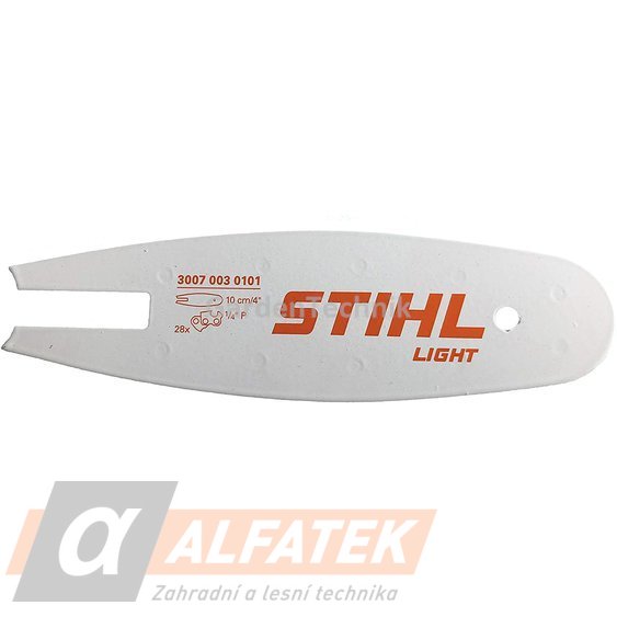 Vodící lišta STIHL 1/4-1.1-28 čl. (10cm) pro pilu GTA 26  (30070030101) ALFATEK s.r.o.