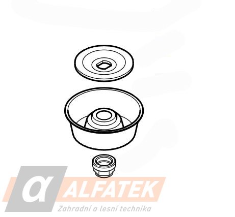 STIHL Unášecí kotouč + tlačný kotouč + matice M12 levý závit (40010074402)