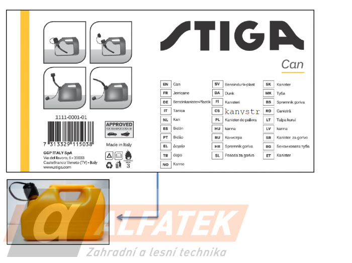 STIGA  Kanystr 5 litrů (1111-0001-01)