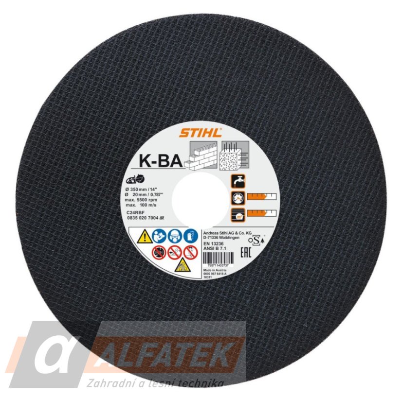 STIHL Rozbrušovací kotouč K-BA O 350mm/14" (08350207001)