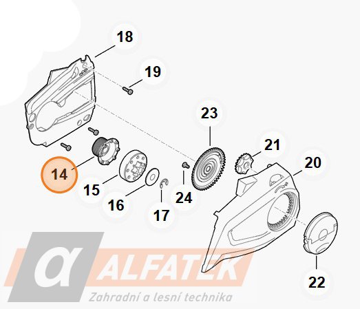 STIHL Šnek k olejovému čerpadlu pro MSA 200 C-B,MSA 160 C-B, MSA 190 T, MSA 220 C-B, MSA 80.0 C-B (12506407101)