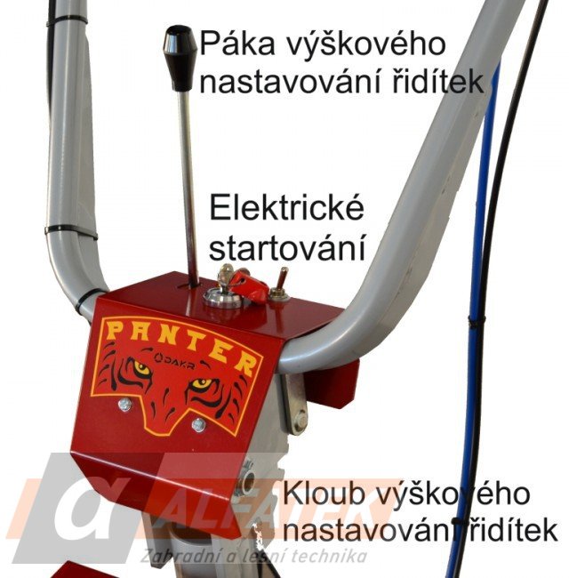 DAKR Pohonná jednotka Panter FD3-500 s řízenou sedačkou BPR a dvounožovým mulčovačem M121