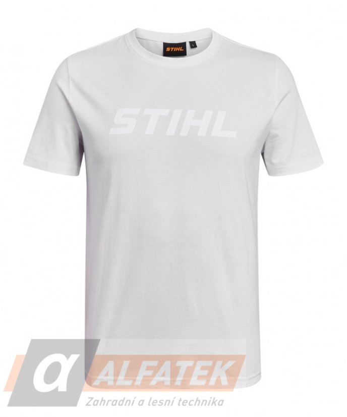 Bílé pánské tričko s bílým logem STIHL