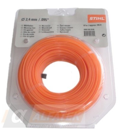 Oranžové žací struny 2,4 mm