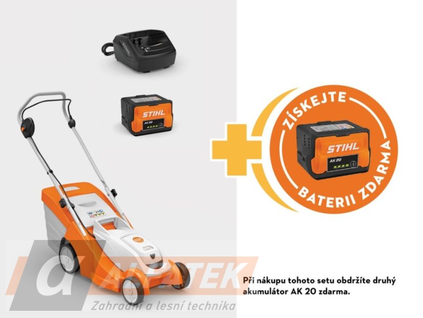 STIHL Akumulátorová sekačka RMA 239.1 SET (2xAK 20 + AL 101)
