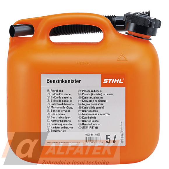 STIHL Kanystr na benzín oranžový 5 l