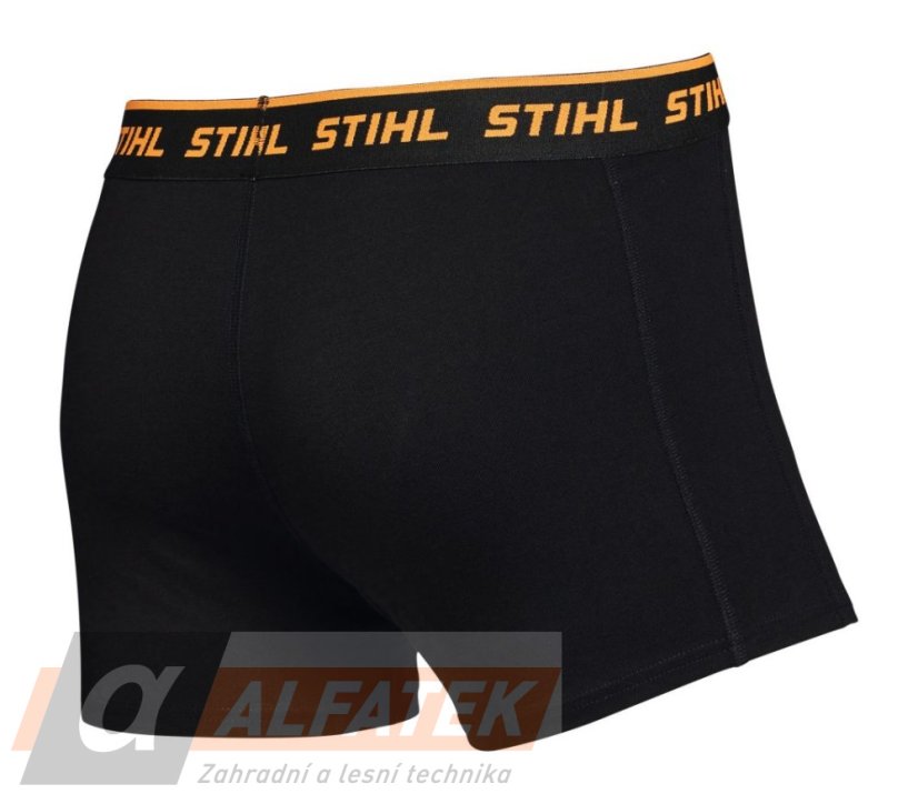 STIHL Bavlněné boxerky Logo černá a šedá  balení 2 ks