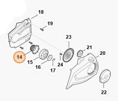 STIHL Šnek k olejovému čerpadlu pro MSA 200 C-B,MSA 160 C-B, MSA 190 T, MSA 220 C-B, MSA 80.0 C-B (12506407101)