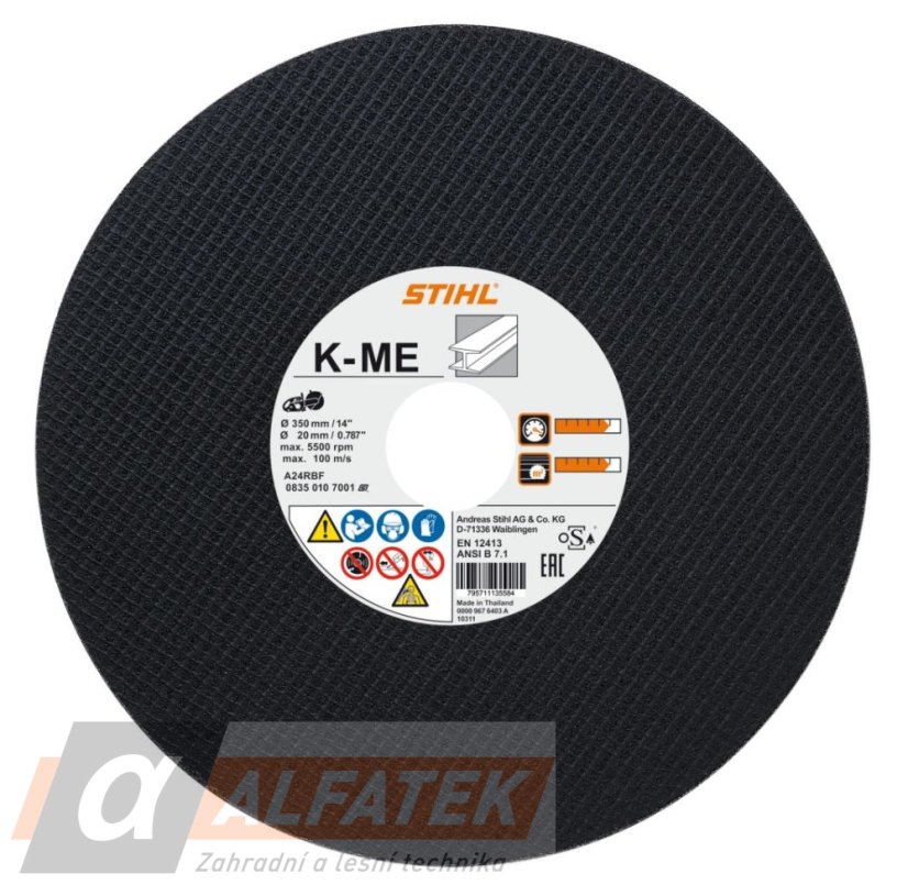 STIHL Rozbrušovací kotouč K-ME Ø 350 mm/14" (08350107001) STIHL Rozbrušovací kotouč K-ME Ø 350 mm/14" (08350107001)