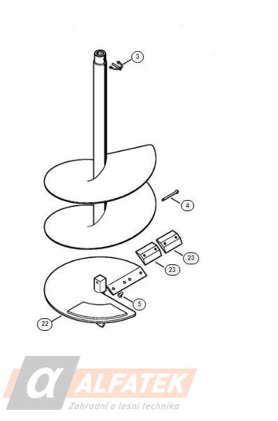 STIHL Hlava vrtáku 300 mm - schéma (44046803056) ALFATEK s.r.o.