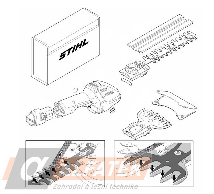 STIHL AKU nůžky HSA 26 SET (AS2 + AL1)